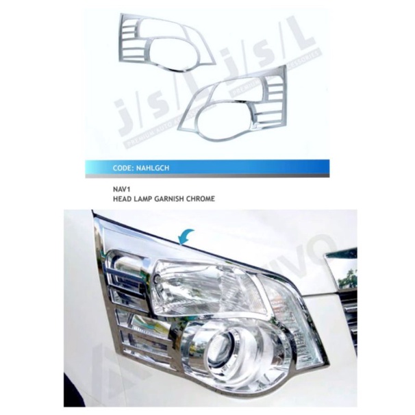 garnish lampu depan head lamp garnish nav1 chrome jsl