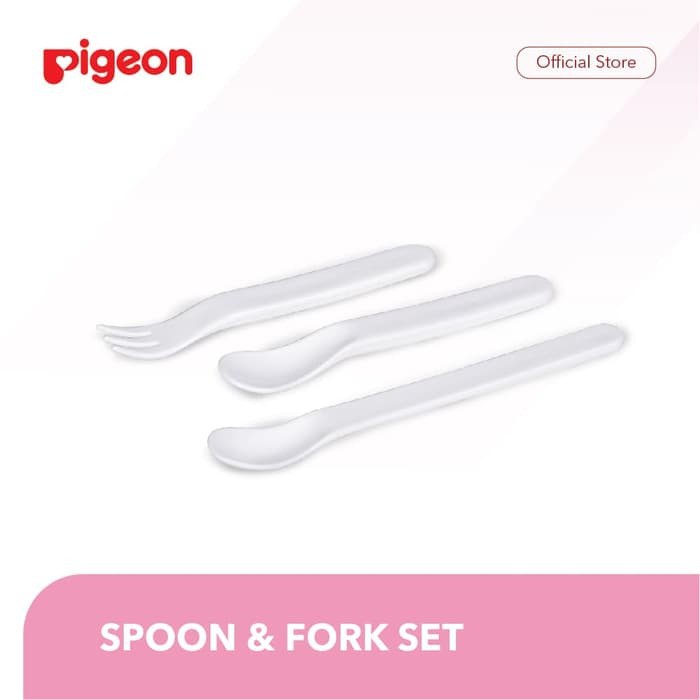 PIGEON First Spoon and Fork Set sendok dan garpu bayi set 3 pcs