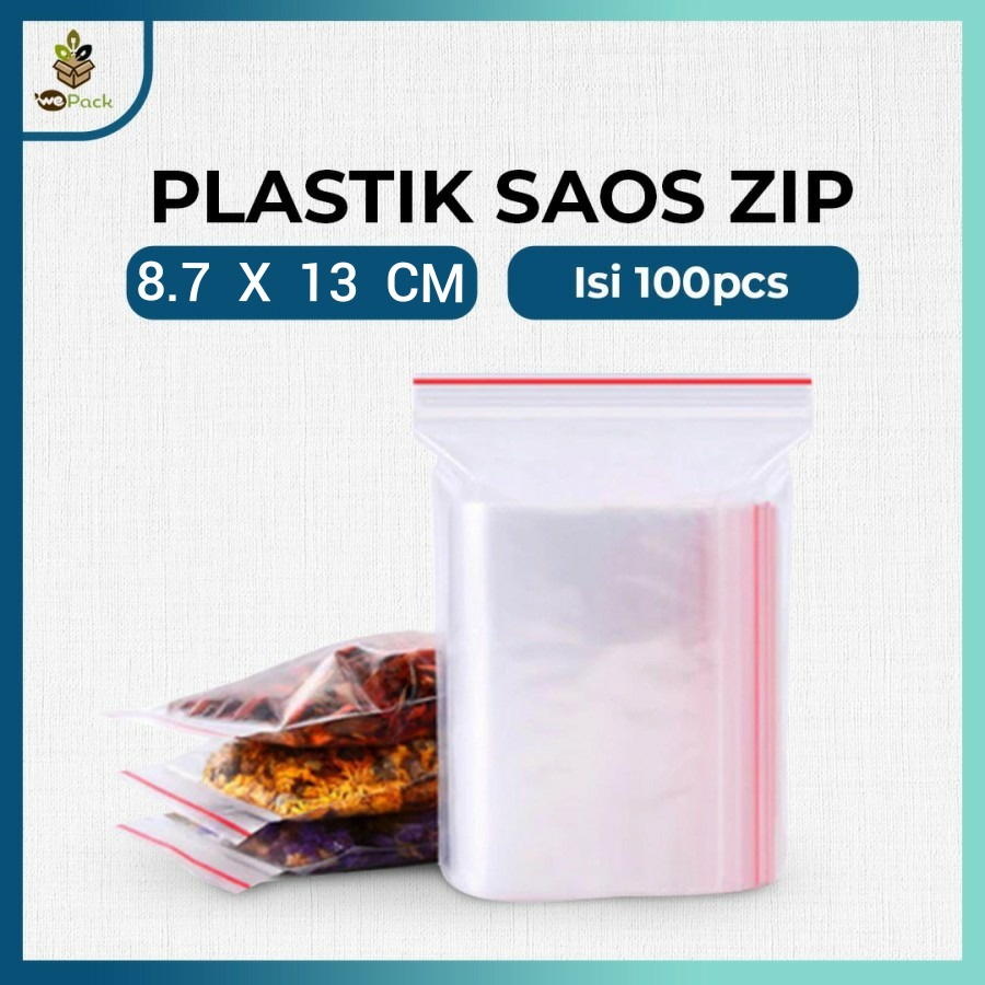 Plastik Klip 8,7x13 100pc Kantong Plastik PE SMPI Zip Lock 8,7x13cm