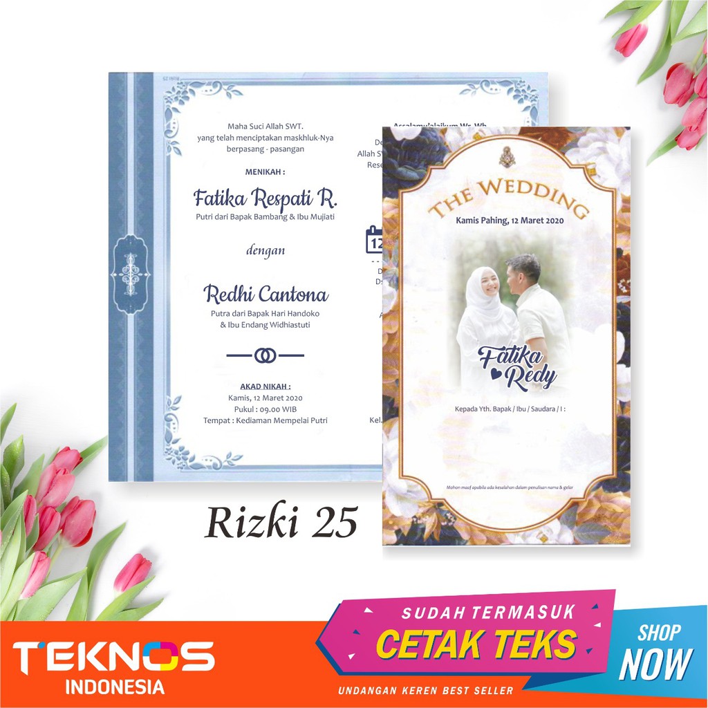 CETAK KARTU UNDANGAN NIKAH KHITANAN MURAH - KERTAS SURAT UNDANGAN UNIK ...