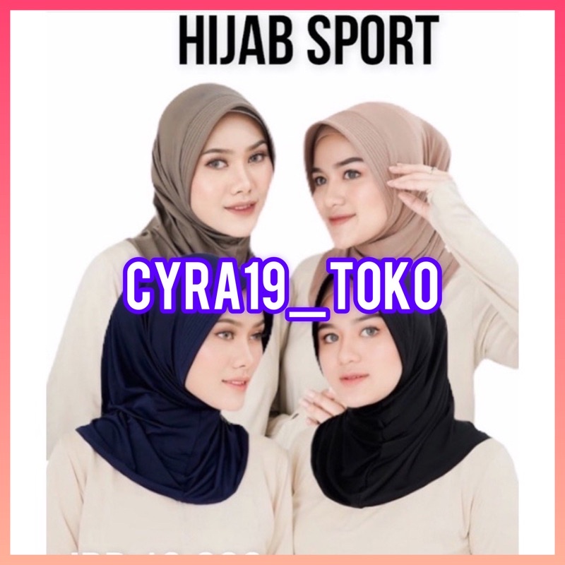 Hijab sport olahraga / Jilbab instan sporty training jilbab volly-3