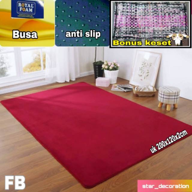  Karpet  bulu  rasfur uk 200x120x2cm Shopee Indonesia