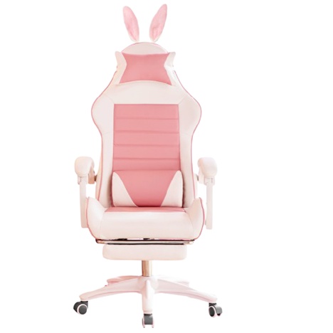 Original Chaho Premium Quality Bangku Gaming Chair Komputer Kursi Gaming Game Chaho Murah Hidrolik Hidraulik-222 Pink Footrest