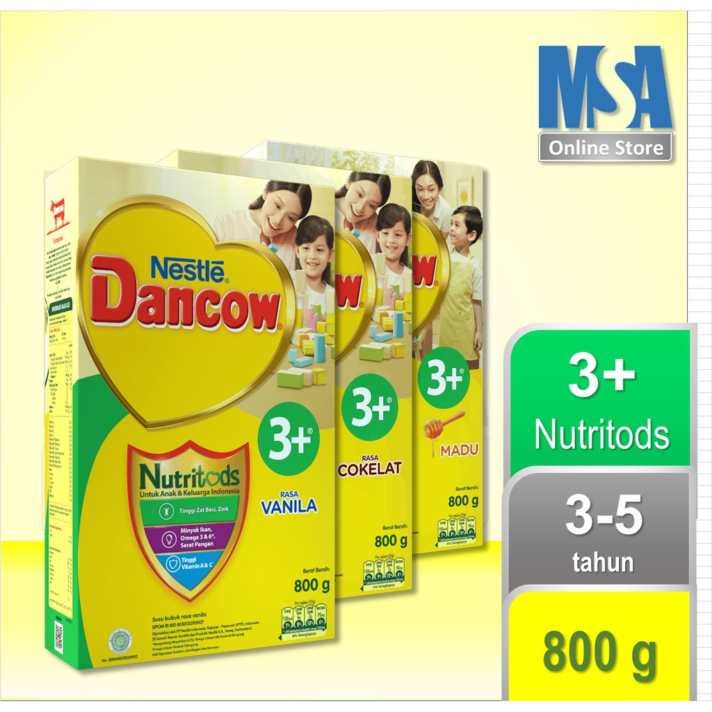 

DANCOW 3+ Nutritods - VANILA / COKELAT / MADU 800g