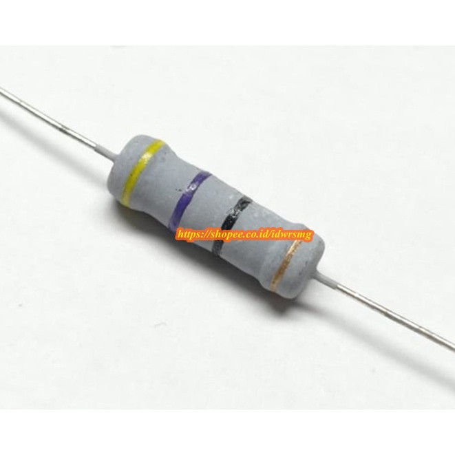 R resistor 2w 2Watt 47R 47 Ohm 47 R 47ohm 2 watt toleransi 5% 47r