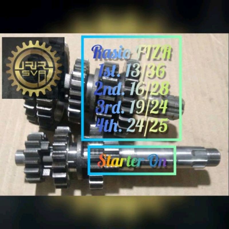 Rasio Racing F1ZR F1Z R FIZR FIZ R FORCE 1 F1 RACING ROAD RACE DAN TOURING Ukuran Gigi 1st.13/36; 2n