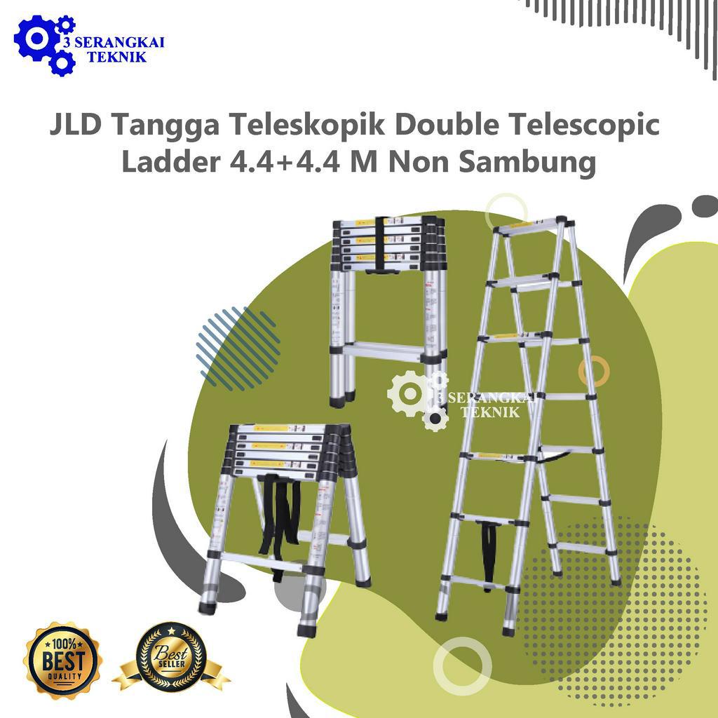 JLD Tangga Teleskopik Double Telescopic Ladder 4.4+4.4 M Non Sambung