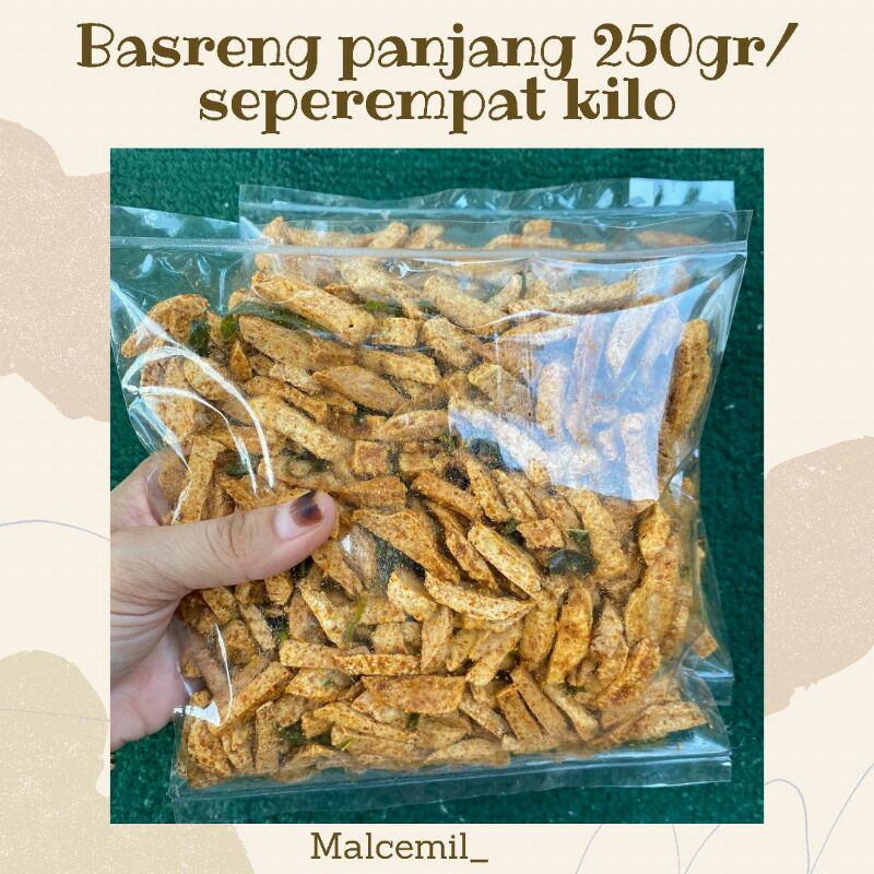 

250gr | seperempat kilo Basreng Panjang atau bulat pedas home made renyah gurih