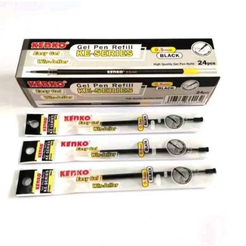 

(24 Pcs) KENKO Gel Pen Refill KE- SERIES BLACK