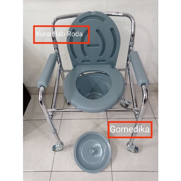 Kursi BAB Roda Commode Chair Roda Kursi PUK Lansia