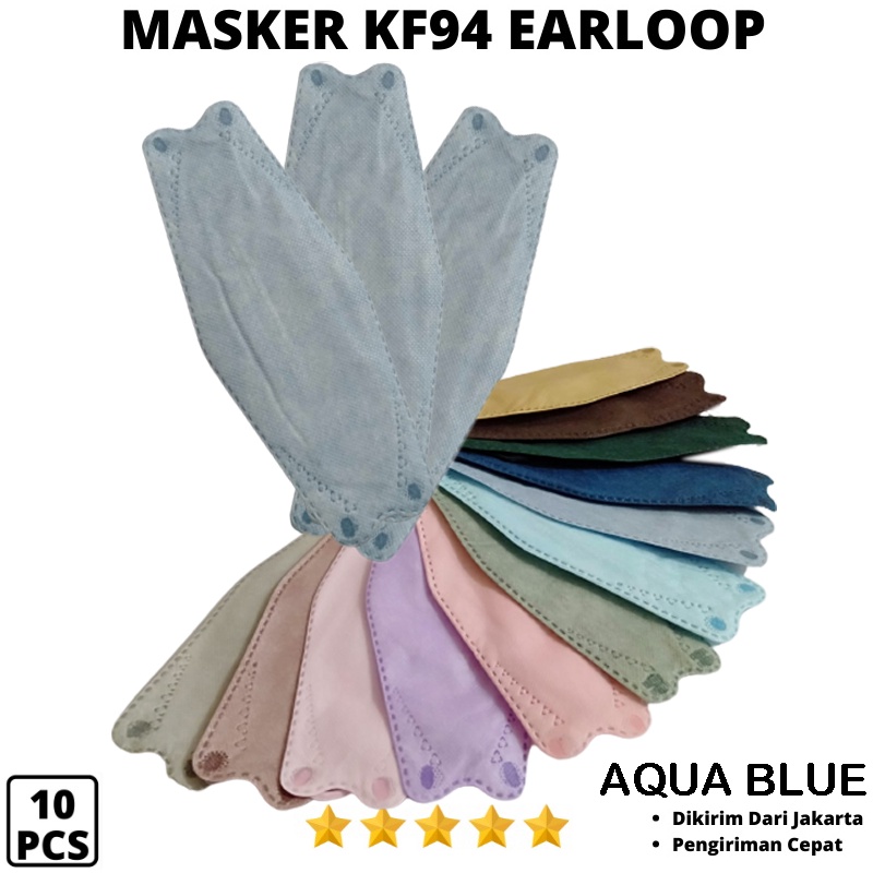 Masker Model Korea kf94 4ply 1 pack isi 10 pcs Earloop Convex masker KF 95Face Mask / 10 pcs