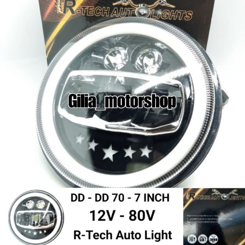 LAMPU DAYMAKER 7 INCH R-TECH AUTOLIGHT ORIGINAL NEW SERIES THAILAND DD70 IMPORT UNTUK MOTOR MOBIL