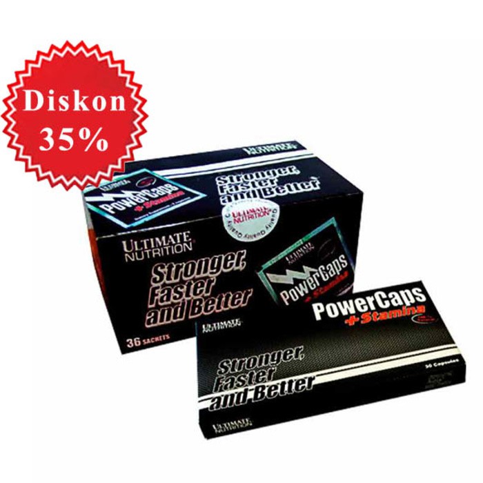 Super Murah POWERCAPS 36 SACHETS 72 CAPS (POWER CAPS) ULTIMATE NUTRITION T Baru