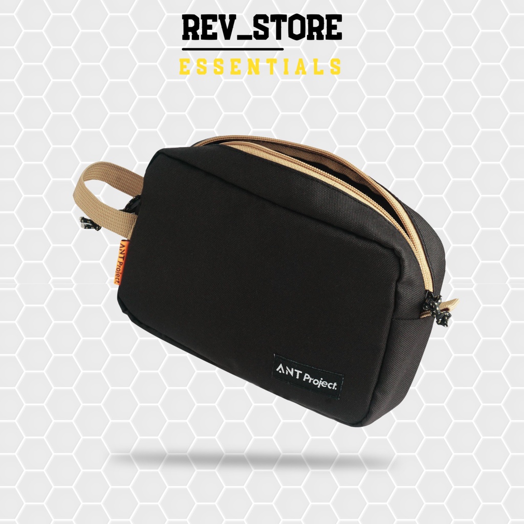 REV X ANT - - Clutch Bag Unisex IRISH - Tas Tangan Pouch Black