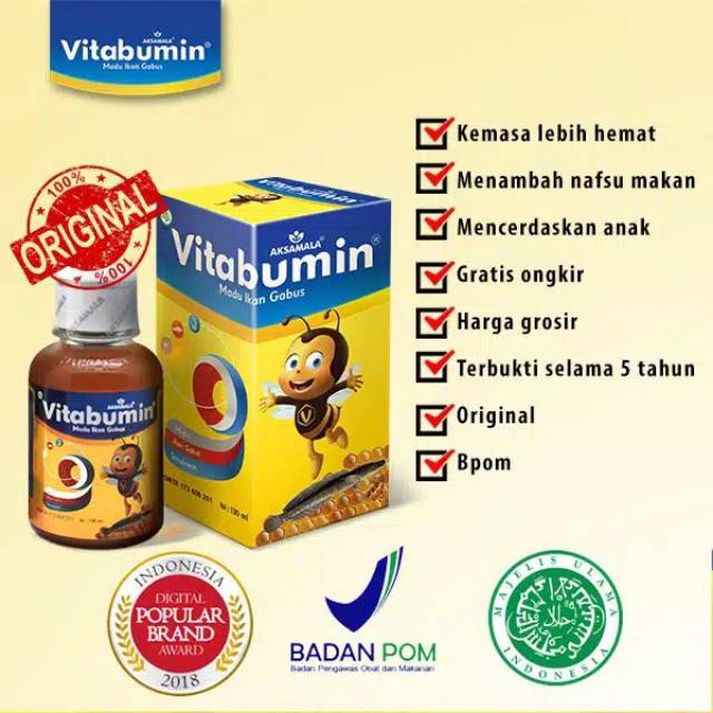 Vitabumin Madu Albumin Ikan Gabus 130ml