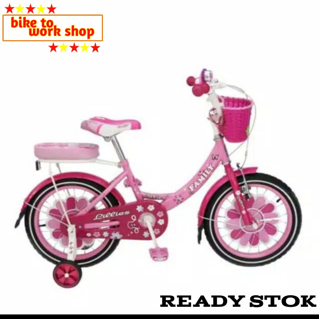 SEPEDA ANAK MINI PEREMPUAN FAMILY BIKE LILIES 16"