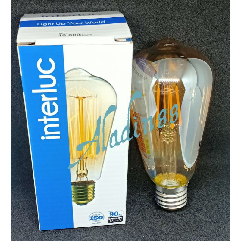 Bohlam Lampu Edison / Filament ST64 / Lampu Cafe (Kuning)