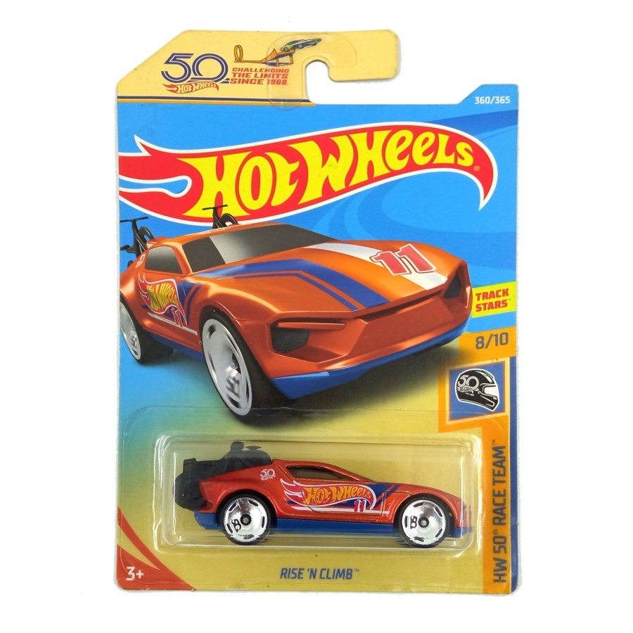 Hot Wheels Rise N Climb Orange HW 50 Race Team Mainan Mobil Hotwheels