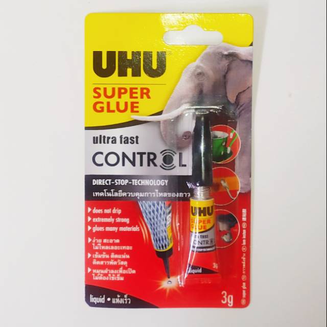 

UHU Super Glue Ultra Fast Control 3 gr, Lem Serbaguna