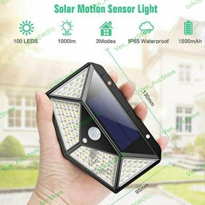 Lampu | Lampu Taman Tenaga Surya Matahari 100 Led Sensor Motion & Light