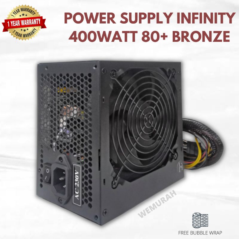 PSU 400 Watt 80+ Bronze - Power Supply 400W Gaming -Psu Gaming VGA