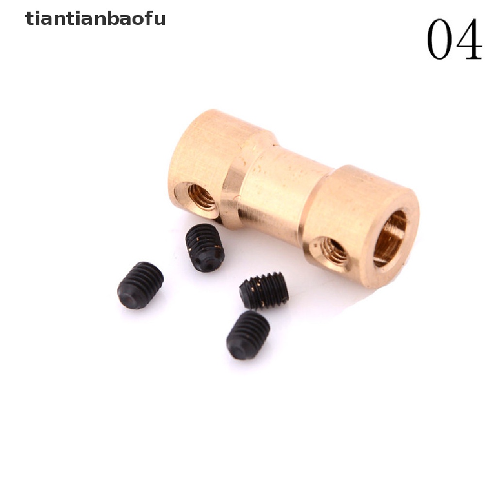 [tiantianbaofu] New 2/3/3.17/4/5mm Motor Copper Shaft Coupling Coupler Connector Sleeve Adapter Boutique