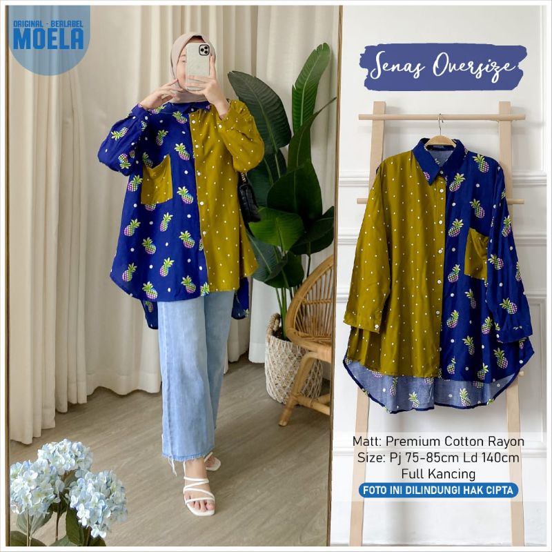 BLOUSE OVERSIZE KOMBINASI ORI MOELA