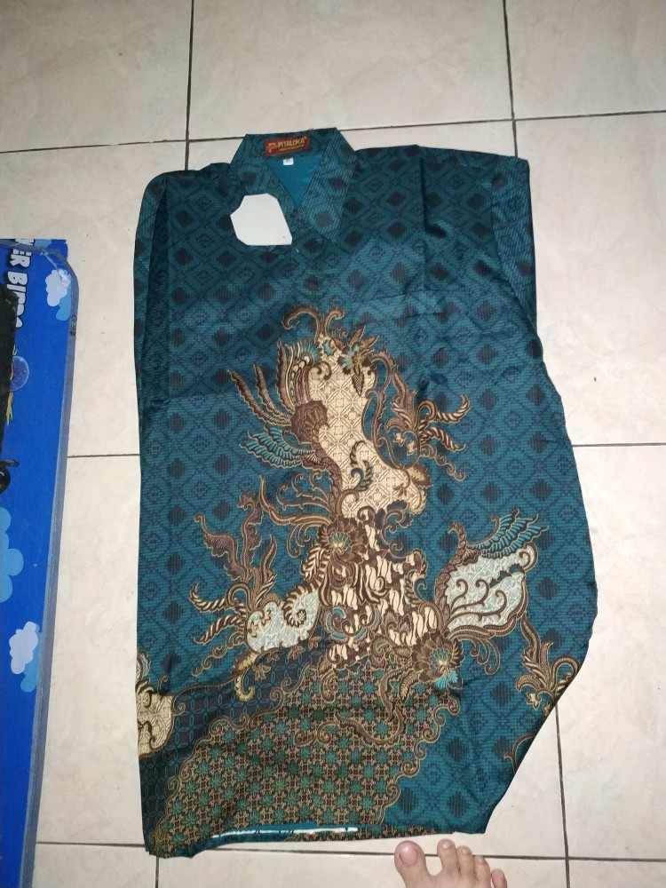 Kemeja Batik Pria Semi Sutra Sanwoz Puring Istimewa