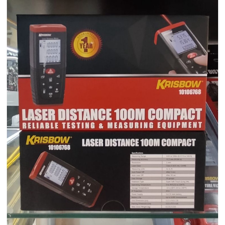 METERAN LASER DIGITAL KRISBOW COMPACT 100 METER