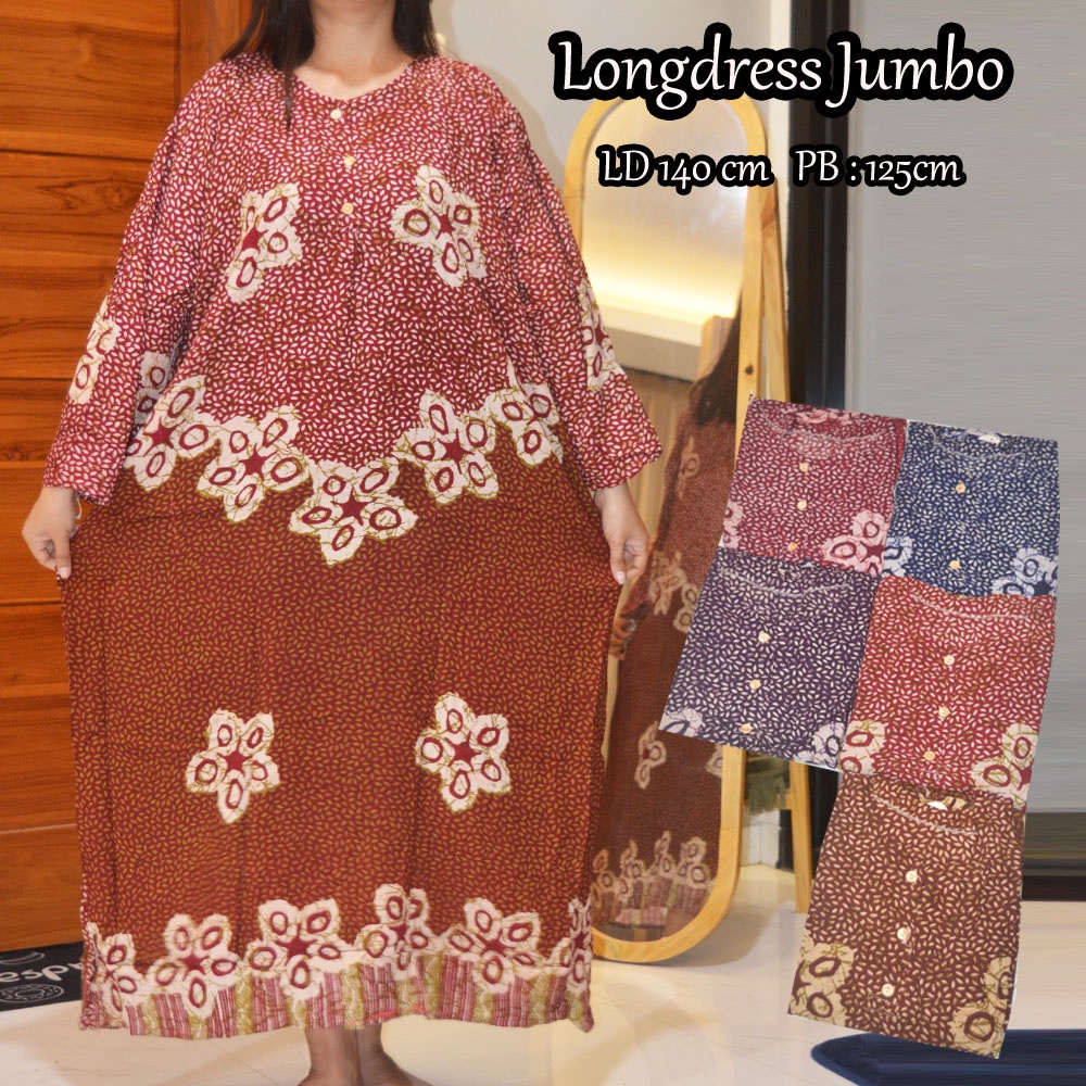 Longdress jumbo zig zag/ longdress jumbo pekalongan