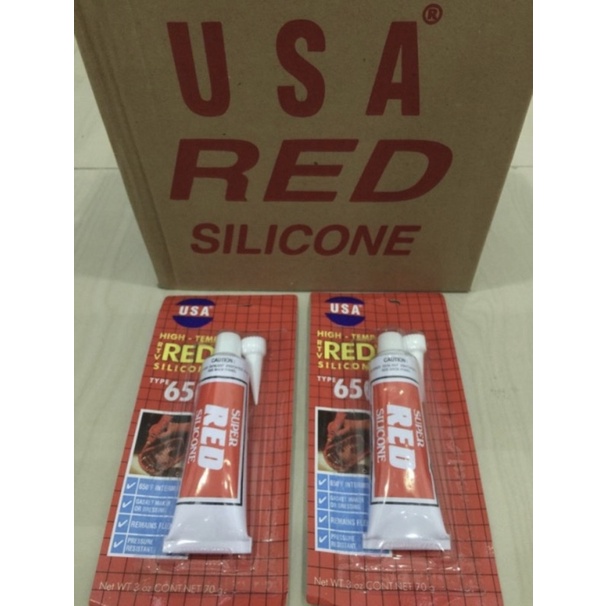 

RED BESAR 70gr Lem red besar 70gr usa Lem packing merah besar 650 Lem silicone red lem besar 70gr USA