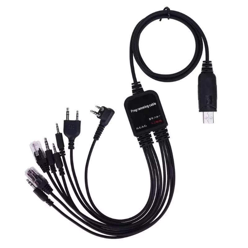 USB Kabel programming 8 IN 1 Pemrograman data untuk Radio Baofeng Motorola Kenwood TYT Icom Yaesu Alinco