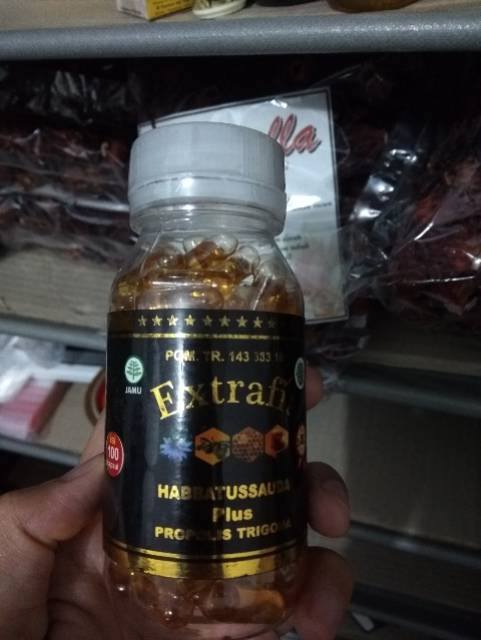 Habbatussauda Extra Propolis Trigona 100 Kapsul (zaitun, madu dan jinten)