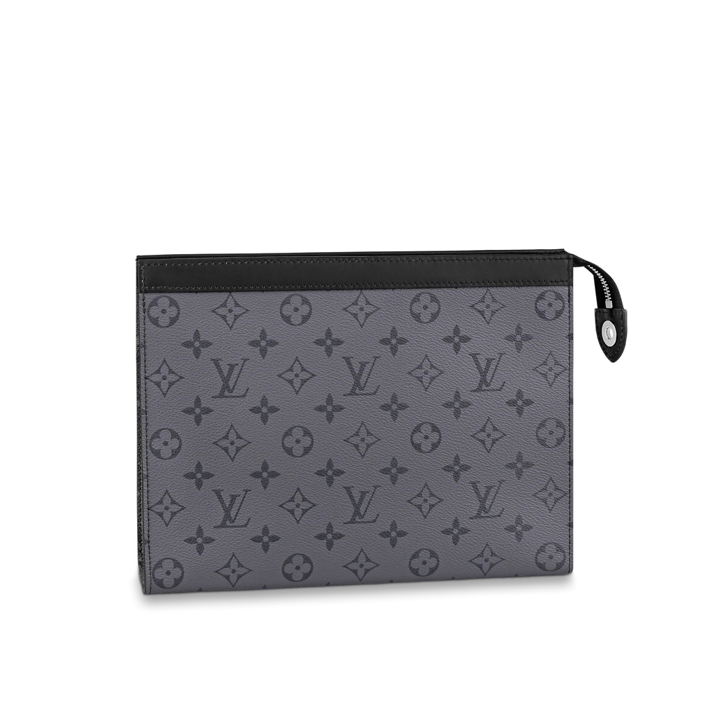 LV Pochette Voyage Reverse Monogram Eclipse Black 100% Authentic