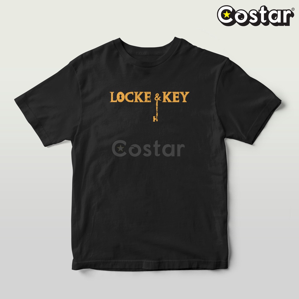 Kaos Locke &amp; Key Logo Gold