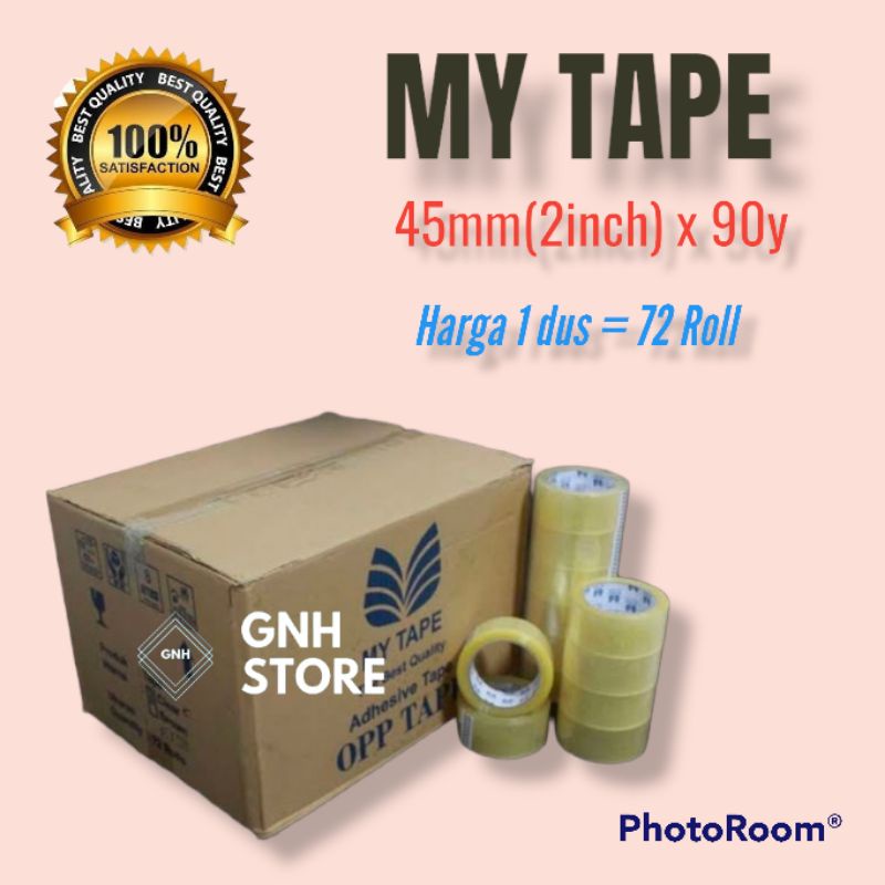 

Lakban Selotip Isolasi Bening MY TAPE 45mm x 90y 1 dus
