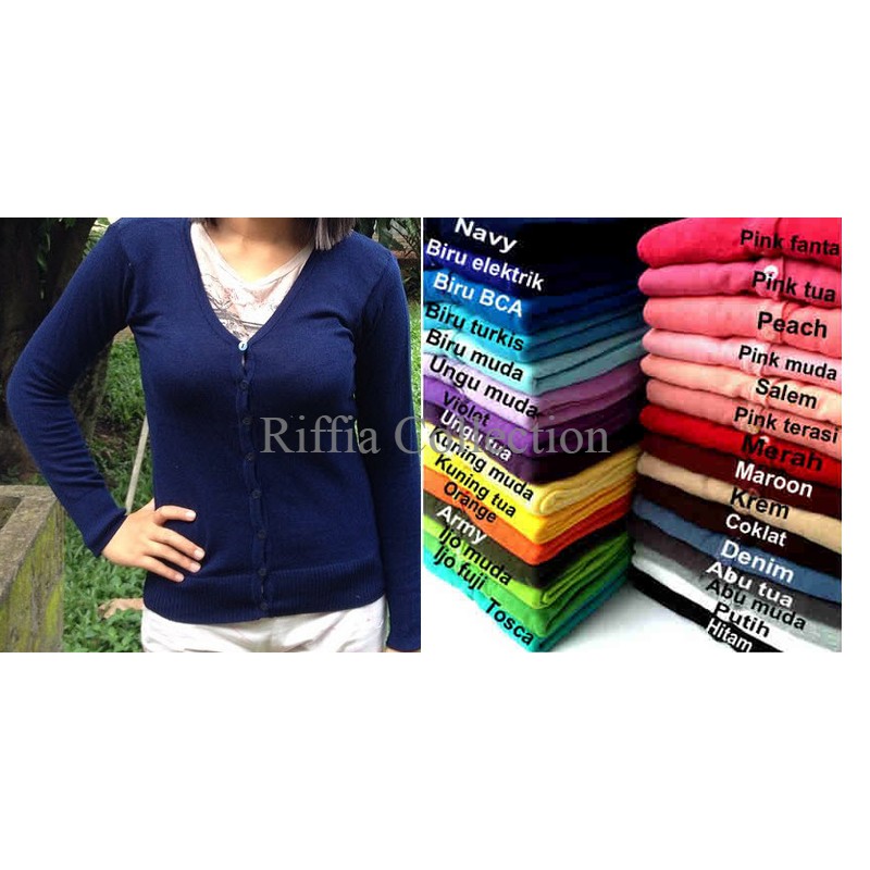 Tampil Cantik.......  Basic Cardigan Classic Rajut Halus Jaket Luaaran Cardi 3VNV