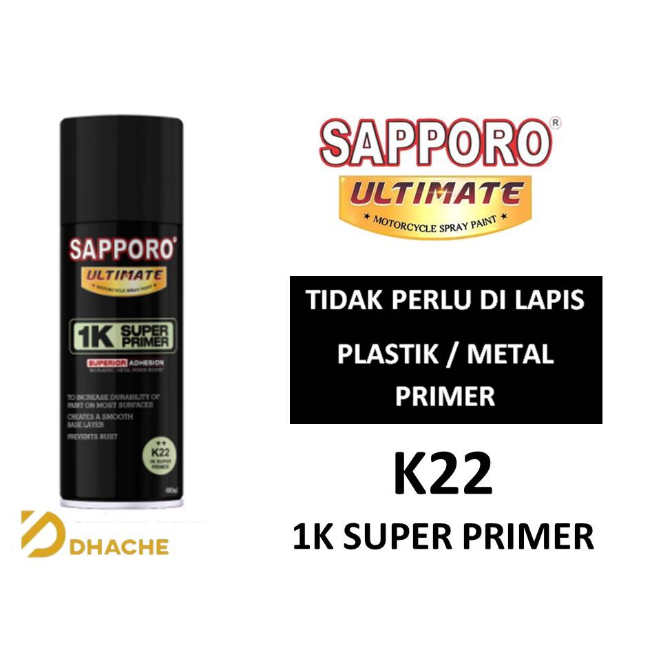 Sapporo Ultimate K22 1K Super Primer / Cat Spray Semprot Aerosol 400ml