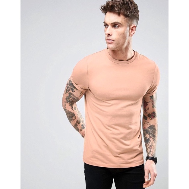 BLOOMANIA Peach &amp; Salem Kaos Polos COTTON COMBED || SIZE S-XXL