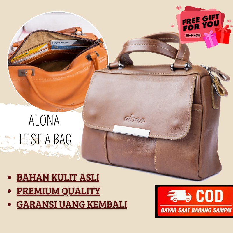 TAS KULIT SELEMPANG WANITA ALONA HESTIA BAG