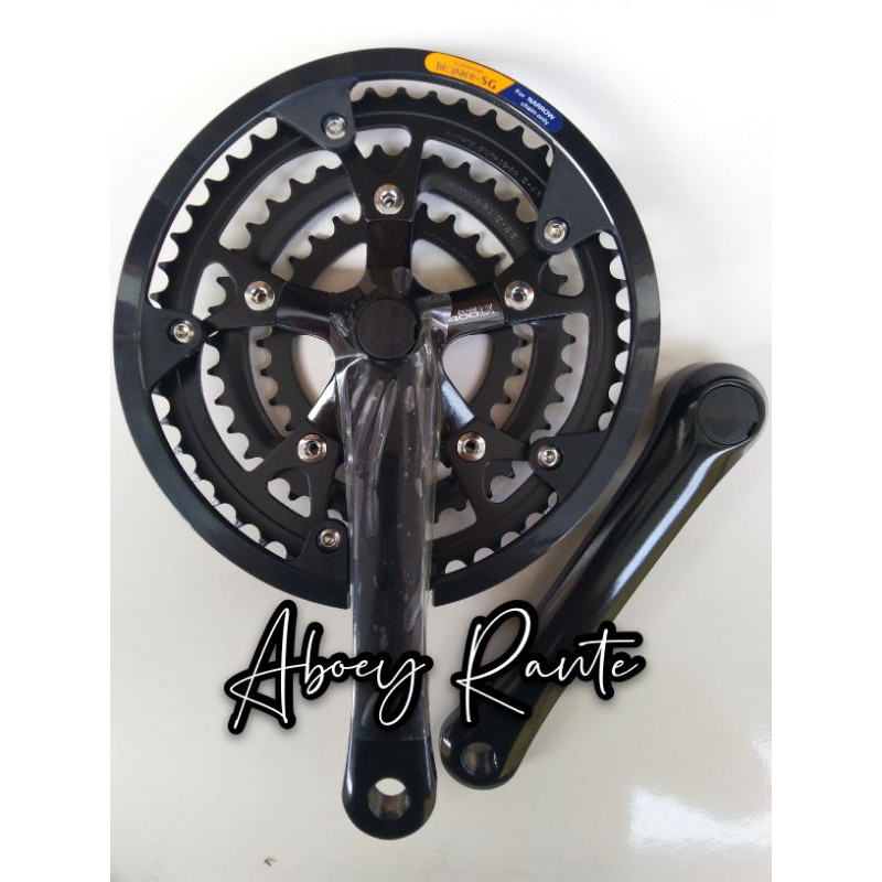 CRANK SHIMANO EXAGE 400LX BIOPACE-SG OVAL COVER CHAINRING NOS VIA JAPAN