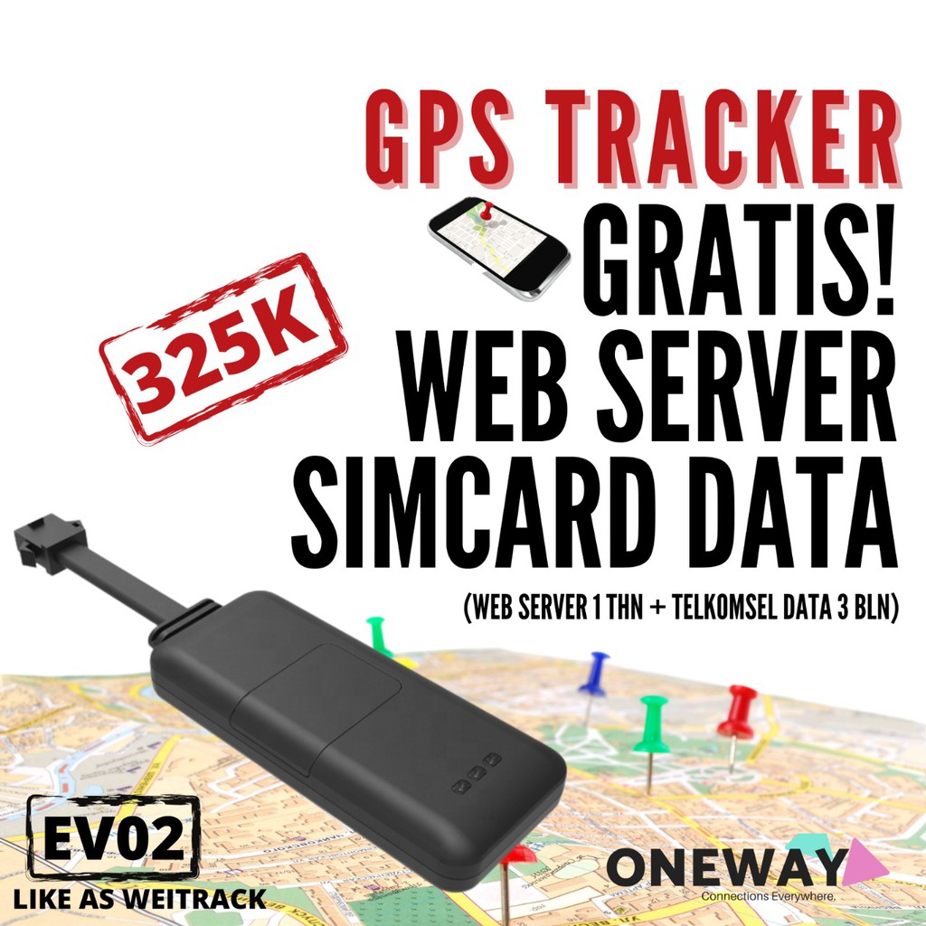 [Paket Murah] GPS Tracker EV02 Setara Concox Weitrack + Gratis Server 1 Thn dan Simcard Data 3 Bulan