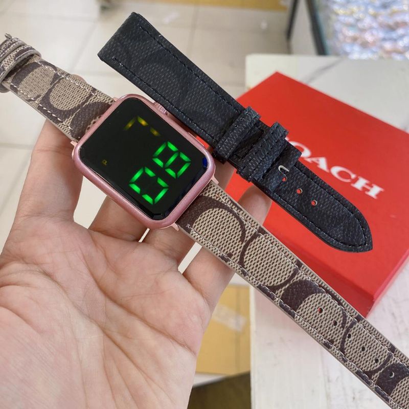 [COD] Jam Tangan Wanita COACH LED 95201P Free 1 Tali & Box Coach