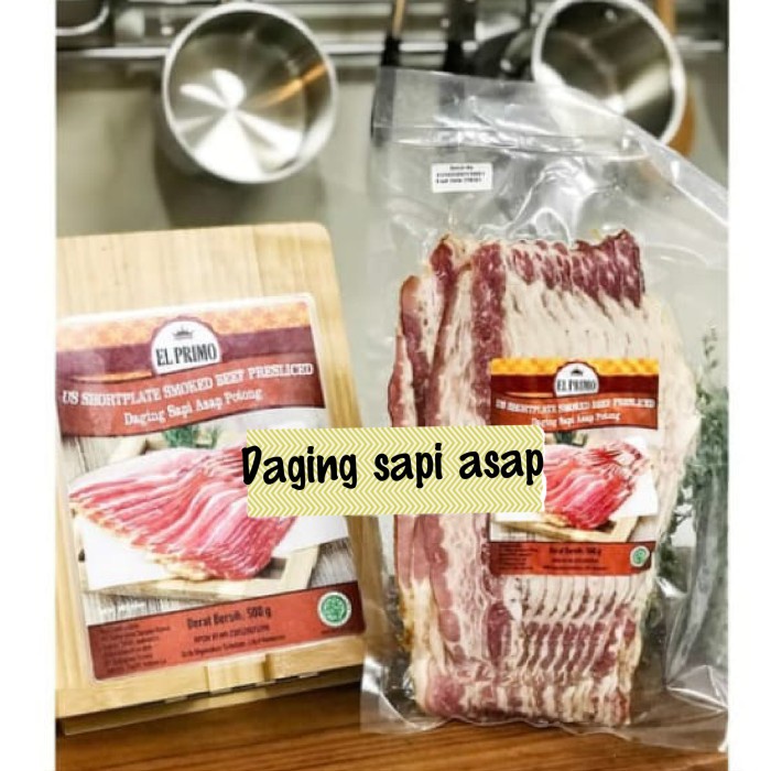 

Daging Asap - El Primo Daging Sapi Asap/ Beef Bacon Slice - Halal 500Gr