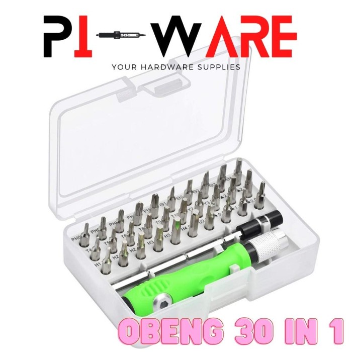 Pi-Ware Obeng 30 in 1 Magnetic Screwdrivers Repair Tool for Smartphone