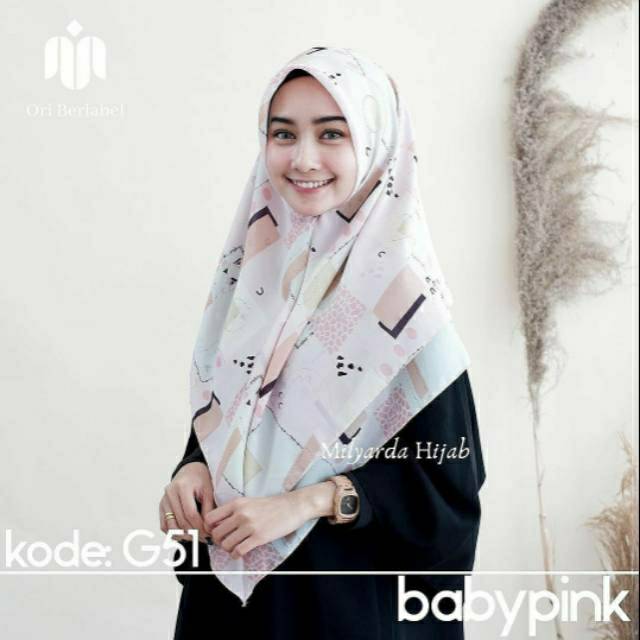 Hijab Segiempat Motif Alena / Milyarda Hijab / Viney Jepang
