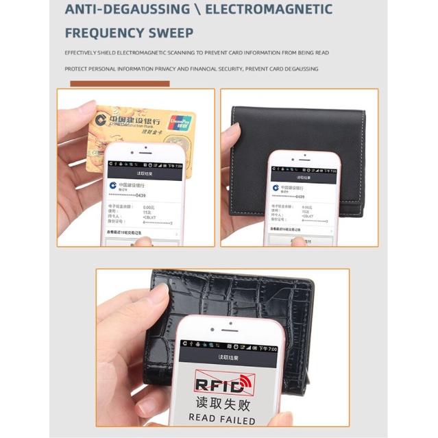 Baellerry RFID Anti Theft Card Dompet Kartu Wallet Kulit Import BLY35