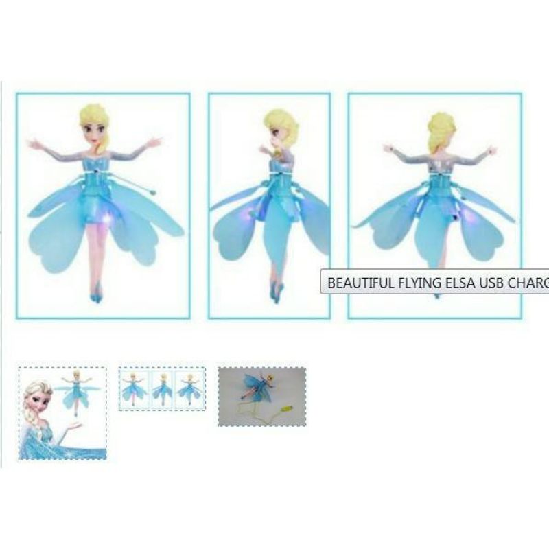 FFE47 Boneka Terbang Sensor Tangan Flying FROZEN Charging infrared / Mainan Anak