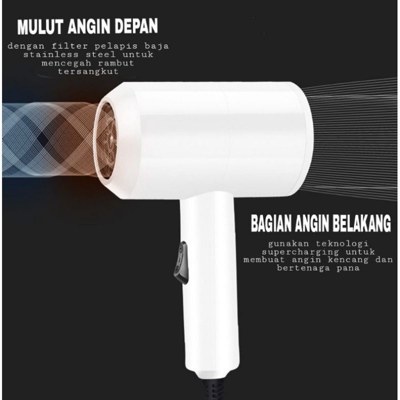 COD Hair Dryer Cepat Kering Portable Hairdryer Professional Salon Pengering Rambut Hairdryer Mini