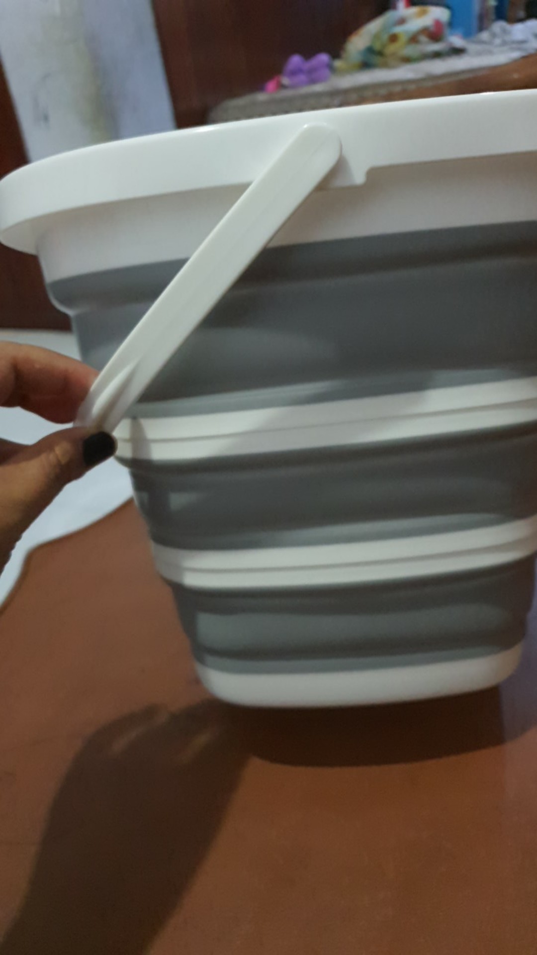 Asypets Baskom Ember Lipat Water Bucket Foldable Collapsible 10 Liter - Gray